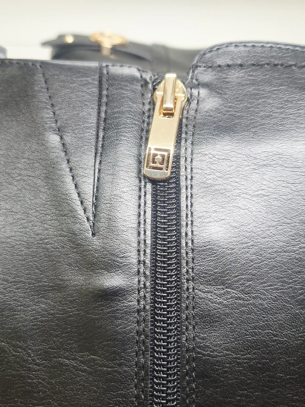 Liz Claiborne Black Over-the-Knee Boots with Gold Accents